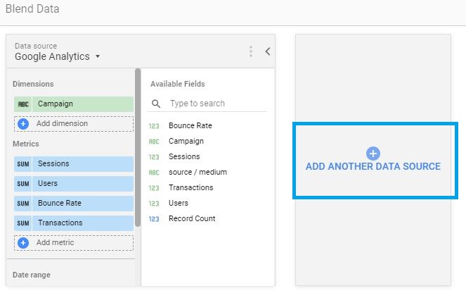 Data Blending in Google Data Studio - Practical Guide | Optimization Up