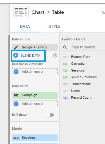 Data Blending in Google Data Studio - Practical Guide | Optimization Up